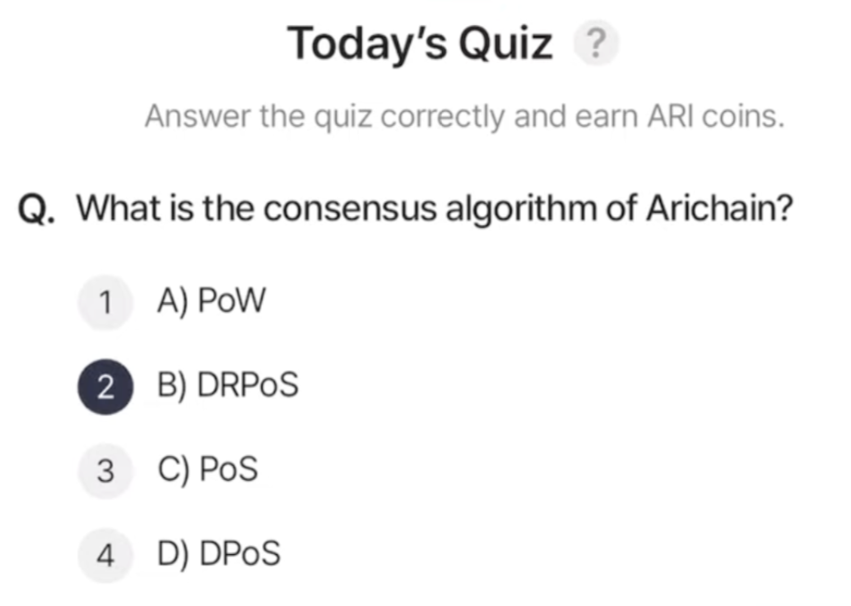 ARI Wallet Daily Quiz Answer 7 July 2025 (AriChain)